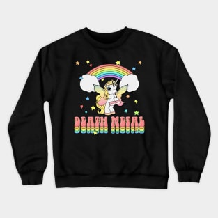 Death Metal Unicorn Rainbow Graphic Design #2 Crewneck Sweatshirt